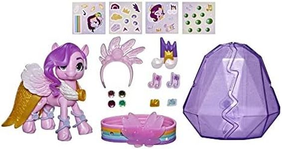 My Little Pony: A New Generation Movie Crystal Adventure Princess Petals – Rosa ponnyleksak på 7,5 cm, överraskningstillbehör - My Little Pony, Multi,