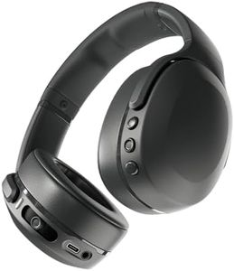 Skullcandy Crusher Evo Wireless Over-Ear Bluetooth Headphones with Microphone, 40 Hour Battery, Personal Sound, Extra Bass Tech, Bonus USB-C Cable – Black