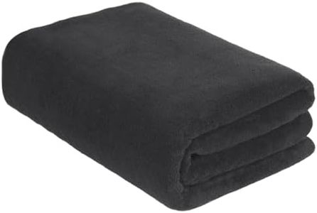 KinHwa Drap de Bain 200x100cm,Grande Serviette de Bain Noir en Microfibre,Super Doux et Absorbante Serviette de Bain Grande Taille,Lot de 1