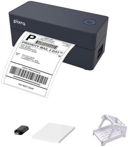 Pixra P30 USB Direct Thermal Shipping Label Printer & Barcode Printer | 4×6 Label & Adjustable Label | 203DPI Resolution |160mm/s Printing Speed | Label Printer Machine | 1 Year Warranty