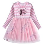 VIKITA Kids Girl Longsleeve Casual Winter Tutu Party Dress for Children 2-8 Years LH4884-8T