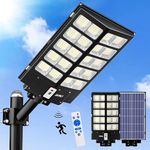 JAYNLT 3200W Solar Street Lights Outdoor,320000LM 6500K Commercial Parking Lot Lights Dusk to Dawn, Waterproof Solar Security Flood Lights with Motion Sensor and Remote for Yard, Garage, Driveway