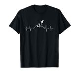 Skiing heart rate alpine ski Freeski Cross-country ski - Skiing T-Shirt