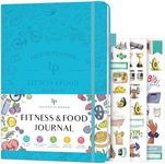 Legend Fitness & Food Journal – Nutrition & Workout Planner with Exercise Calendar & Nutrient Tracker – Gym Training & Diet Log Book for Women & Men – Lasts 3 Months, 7.5”x10” (Aquamarine)