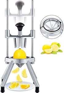 Happbuy 6-Section Commercial Easy Wedger Stainless Steel Blade Fruit Lime Slicer, Lemon Cutter for Home Bar Restaurant, Sliver