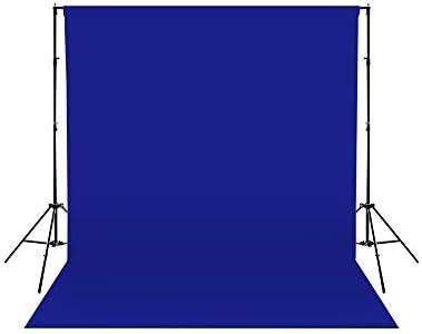 Backdrop Express Royal Blue Fabric Photography Backdrop - 8ft(w) x 8ft(h) - Wrinkle-Resistant, Studio Background