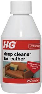 HG Deep Cleaner for Leather, Leather Cleaner & Faux Leather Cleaner, Safe & Mild for Coloured Leather, Water Based Bag, Boot, Jacket & Leather Sofa Cleaning Liquid - 250ml