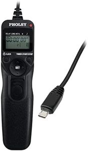 PHOLSY S8 Cámara Disparador a Distancia con Temporizador Intervalómetro Mandos a Distancia para Sony a1 a9 a9m2 a7 a7M2 a7M3 a7M4 7RM2 a7RM5 a7SM2 a6600 a6500 RX100M6 RX100M7 HX350 HX400 a58 a68