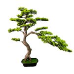 VIGGDA 3ft（43in） Artificial Bonsai Tree Juniper Faux Plants Indoor Big Fake Plants Decor with Ceramic Pots for Home Table Office Desk Bathroom Shelf Bedroom Living Room Farmhouse Decorations