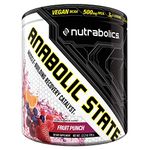 Anabolic State BCAA Fruit Punch 30 Servings, Pre Post Workout Powder To Support Muscle Recovery, Glutamine,