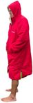 Malo’o Adult Sherpa Lined Surf Parka Changing Robe, Waterproof and Windproof Swim Parka for Men and Women, Long Sleeve Hooded Dry Robe for Surf, Swim, Kayak and Outdoor Use, Red, Large