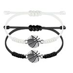 SmileBelle Sport Gifts for Son or Daughter Sport Accessories Gifts for Teens 2pcs Braided Football Bracelets Baseball Volleyball Basketball Baseball Soccer Gifts for Fans as Birthday Halloween