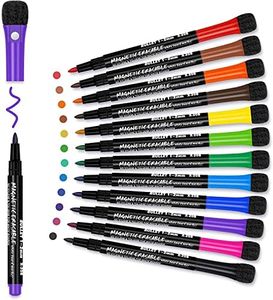 MeRaYo White Board Marker, Markers for White Board Magnetic Dry Erase Markers Fine Tip Low-Odor Whiteboard Markers for Kids, Teacher Supplies for Classroom, Office and School Supplies (12 Colors)