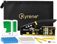 Kyrene Pass Through RJ45 Crimp Tool Kit Ethernet RJ45 Crimper Cat5 Cat5e Cat6 Crimping Tool Kit