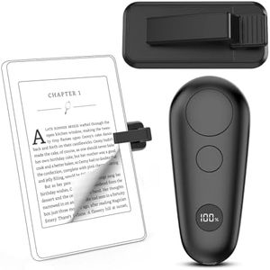 GEKVIVE Remote Control Page Turner for Kindle Paperwhite Oasis Scribe eReaders, Page Turner Clicker for iPad Tablets Reading Novels Taking, Phone Camera Video Record Remote Triggers, Black