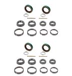 [4-Sets] 3500lbs Trailer Axle Bearing Kit, L44649/10, L68149/11 Grease Seal 10-19 I.D. 1.719'' for #84 Spindle