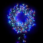 The Winter Workshop TWW - Christmas Lights - 960 LED Cluster Lights - 13.9m Lit Length - Indoor & Outdoor - Xmas Tree Lights - Plug in - 8 Light Settings - Timer - Multi Colour
