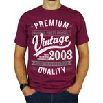 My Generation T-Shirts Vintage Year - Aged to Perfection - 21st Birthday Gift | Present Mens T-Shirt Burgundy M