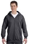 Hanes Men's Full Zip Ultimate Heavyweight Hoodie, Charcoal Heather, S