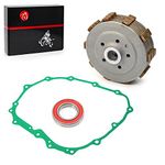 MOTO1988 Clutch Center Inner Hub & Pressure Plate & Clutch Friction Plates Kit for Honda 400EX TRX400EX Sportrax 400 1999 2000 2001 2002 2003 2004 OEM 22121-HN1-000 22350-HN1-000