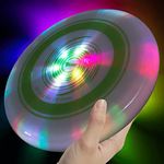 Toysery Flying Disc - LED Light Up Frisbee, Glow in The Dark, Easy to Use, Ideal Camping Game, Fun Outdoor/Indoor Birthday Toys for Boys/Girls/Kids/Adults, 175g