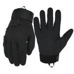 Seibertron Adult Or Youth S.O.L.A.G Sports Outdoor Full Finger Touchscreen Gloves Black XL