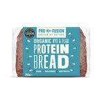 Profusion Organic Protein Bread 250g, Pack of 9 - Rye & Flax Seed - Wholegrain, Source of Fibre & Alternative to Wheat Bread - Low Carb Bread - Vegan & Plant-Based Protein