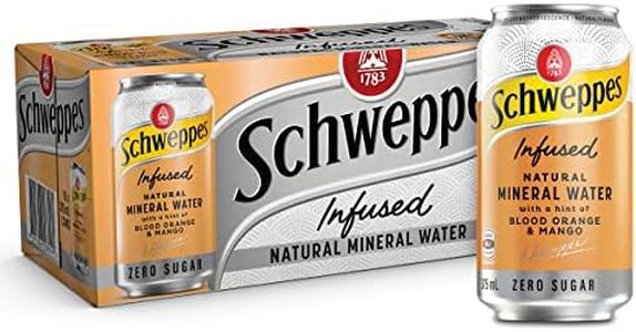 Schweppes Infused Sparkling Water Cans Blood Orange Mango - 10 x 375ml