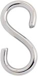 RCH Hardware SH-BR13-50 Brass S-Hook, 6 Gauge, Polished Chrome (2 Pack)