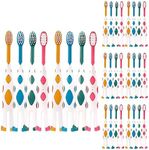 newrichbee 32 Packs Kids Toothbrush Set, Lovely Little Deer Soft Toothbrush for Kids 2-8 Years (Pink&Orange&Blue&Green)