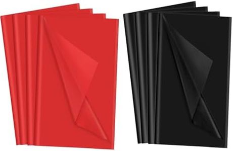 160 Sheets Red Tissue Paper & 160 Sheets Black Tissue Paper for Gift Bags 20 X 14 Inches Red Wrapping Tissue Paper Bulk for Crafts Party Birthday Halloween Christmas Decoration