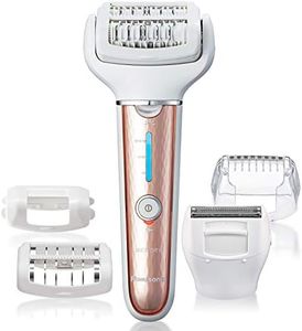 Panasonic, Cordless Shaver Epilator for Women with 5 Attachments Gentle WetDry Hair Removal for Legs Underarms Bikini Face ESEL7AP, White, 1 Count