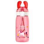 FunBlast Water Bottle for Kids, Unicorn Water Bottle for Girls, Cute Design Water Bottle with Sipper, Sipper bottle for Kids, Anti-leak Kids Cartoon Water Bottle - 550 ML - Tritan, Multicolor