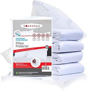 Guardmax Pillow Protector with Zipper King Size - (4 Pack) - Waterproof and Bed Bug Proof Pillow Covers - Pillow Cases Protect Against Allergens, Dust Mites, Bed Bugs, and Liquid Spills.(20 X 36)