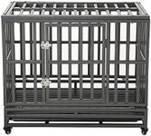 LUCKUP 38 Inch Heavy Duty Dog Cage 