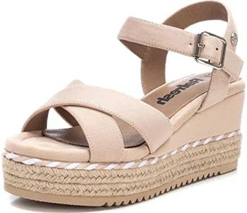 REFRESH - Sandalia cierre de hebilla para mujer, color: marron, talla: 39