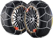 VEVOR Tire Chains, Snow Chains for SUV/Car/Trucks/Pickup Trucks, Adjustable Manganese Alloy Steel Thickening Snow Tire Chains for Anti-slip, Pack of 2 - Series 232605