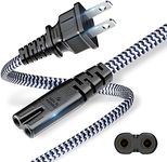 2 Prong Power Cord Braided - 2 pin 