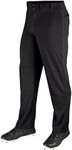 CHAMPRO Boys' Youth MVP Open Bottom Relaxed Fit Baseball Pants Black