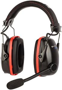 Honeywell RWS-53016 Sync Wireless Earmuff with Bluetooth 4.1, Black with Red Accents