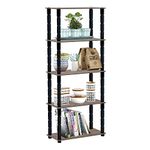 Tormeti DIY Standing Multipurpose Wall Shelf|Multipurpose Storage Shelves and Display Organizer with Utility Storage|5 Tier shelf (H- 142.8cm |W- 60cm|D- 29.5cm)