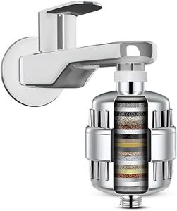 PANCA Hard Water Softener Filter for Tap & Shower with connectors | Bathroom Shower Filter for Hard Water | Borewell & Tanker Water Purifier | Reduces Hair Fall, Skin Dryness & Limescale Buildup