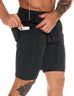 MOVEUP Mens 2 in 1 Running Shorts Quick Dry Athletic Shorts with Liner, Workout Shorts with Pockets and Towel Loop Black Large