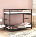 ZIAULA Sturdy Metal Bunk Bed 3X6 (Single) Size | 2-Step Bunk Bed | Space-Saving Design | Ideal for Kids and Adults | Durable Mild Steel Frame | Easy Assembly (with Attached MDF Board)