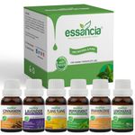 essancia - NATURALLY IN EVERY DROP Pack Of 6 Essential Oils Cinnamon,Lavender,Ylang Ylang,Peppermint,Frankincense,Lemongrass Oils,Combo Set For Hair,Oily Skin,Cold,Face,Cleaning,Soap Making,Reeds