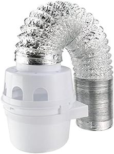 Beaquicy TDIDVKZW Indoor Dryer Vent Kit with 4-Inch by 10-Foot Proflex Duct, White