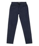 Urbano Juniors Boy's Dark Blue Regular Fit Washed Denim Jogger Jeans Stretchable (junjogpullboy-01-dblue-8-9)