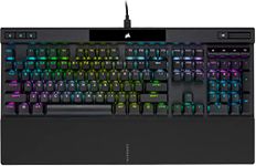 Corsair K70 RGB PRO Wired Mechanical Gaming Keyboard (CHERRY MX RGB Red Switches: Linear and Fast, 8,000Hz Hyper-Polling, PBT DOUBLE-SHOT PRO Keycaps, Soft-Touch Palm Rest) QWERTY, NA - Black