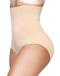 SIMIYA Women's Control Underwear Shapewear High-Waist Tummy Firm Control Knickers Slimming Seamless Waist Shaper (Beige, XL/XXL)