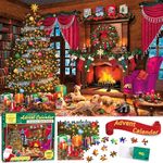 Bestbase Christmas Puppies Advent Calendar 2024 Jigsaw Puzzle - 24 Boxes Packing 1008 Pieces Holiday Puzzle for Adults and Kids, Christmas Countdown Puzzles Gift Decorations 27.5inx19.7in